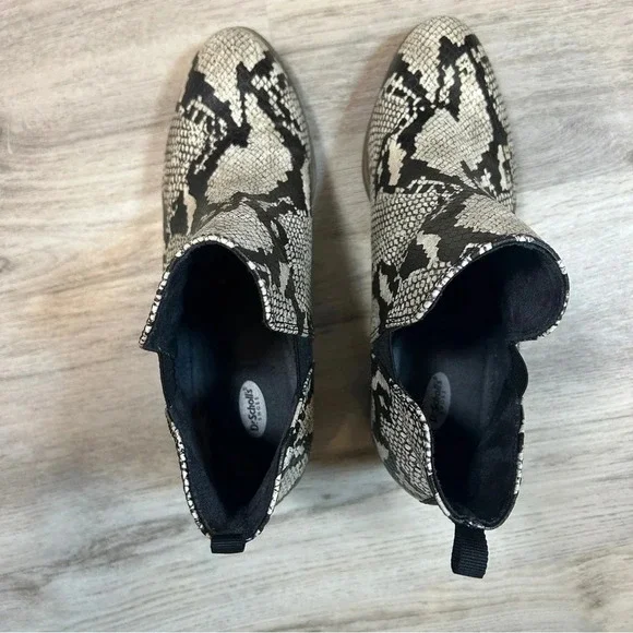 Dr. Scholl’s Snakeskin Print Slip-On Heeled Comfort Boot Women’s Size 8.5 | EUC - Picture 5 of 7